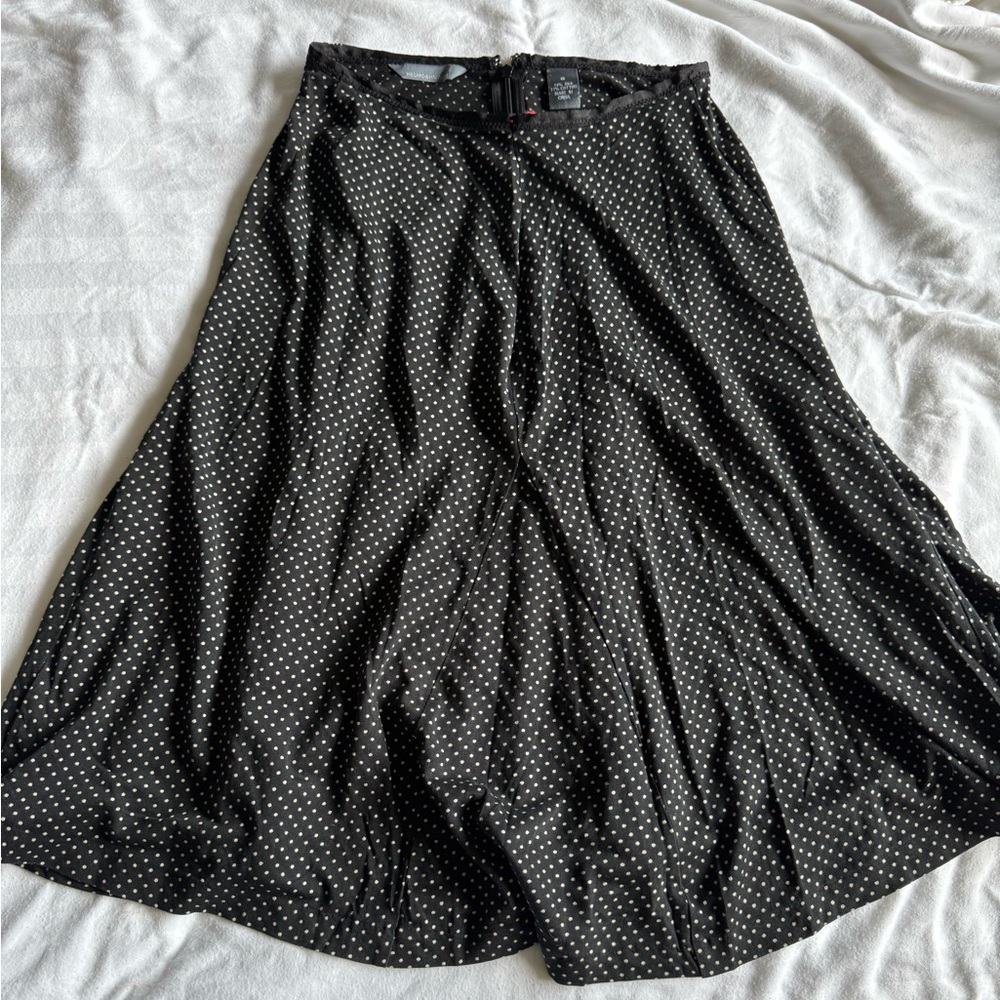 Hillard & Hanson Black and White A-Line Skirt